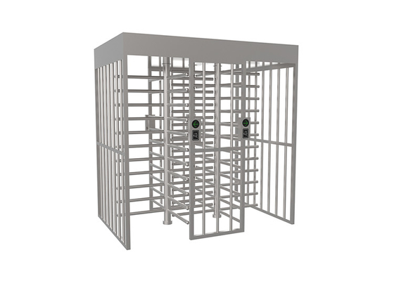 Door Access Control Equipment Security Double Channel RFID Full Height Turnstile Gate