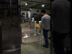 Barreira automática de portão giratório cilíndrico para controle de acesso de pedestres