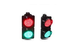 Alto brilho Mini Dimensão AC85V-265V DC12V 24V LED PC Material Vermelho e Verde 100mm Farol de trânsito