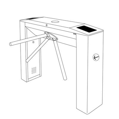Controle de acesso nivelado duplo do IP 54 do torniquete do braço do pedestre três do fechamento esperto