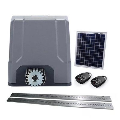 Operador de portão deslizante com motor DC Bateria embutida 12V / 9Ah Painel solar Interface 800kg