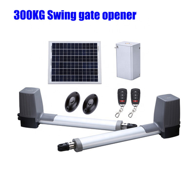 300 kg de peso Swing Gate Opener 2,5 metros de comprimento por folha 80W 24V DC motor