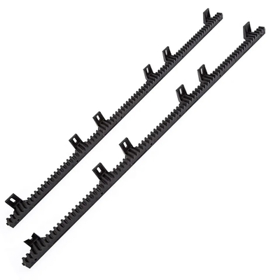 Cremalheira de Acesso para Cartão de Identificação 4 Pinos 6 Furos Nylon Plástico Preto para Automatizador de Portão Deslizante