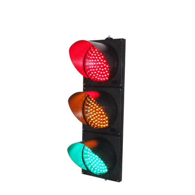 Semáforo LED de 200mm de diâmetro com carcaça de PC e vida útil de 100.000 horas para orientação em vias urbanas