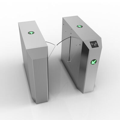 Portão de barreira de flap bidirecional de aço inoxidável 316 totalmente automático para áreas de alto tráfego