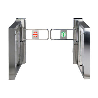 Porta giratória bidirecional totalmente motorizada com barreira de 90 graus com braço em SS304/Acrílico