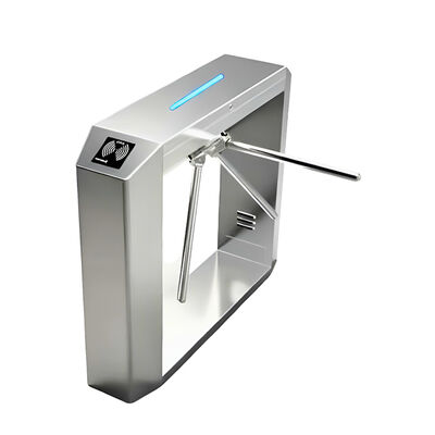 Portão de tripé de aço inoxidável 304 com passagem bidirecional e comprimento de braço de 510 mm para controle de acesso seguro