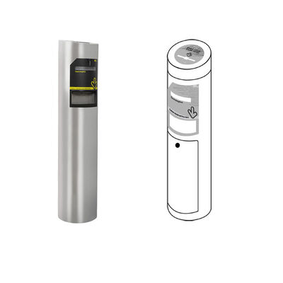 Fornecedor de energia DC24V Coletor de cartões Dropbox com aceitação de cartões de 10 cm de largura e função de check-out automático para gerenciamento de visitantes