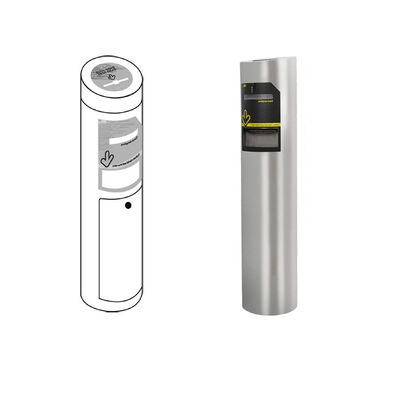 304 aço inoxidável 219mm de diâmetro Dropbox Card Collector com capacidade de 280 cartões para gerenciamento de visitantes