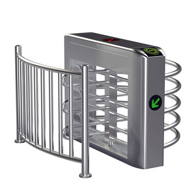 Leitor de cartões RFID Turnstile de meia altura com função de bloqueio automático e caixa de aço inoxidável 304 para gerenciamento inteligente de passagem