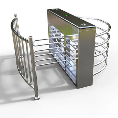 Turntil de meia altura de aço inoxidável 304 com consumo de energia de 40W e taxa de fluxo de 25-30 pessoas/minuto para controle de acesso seguro