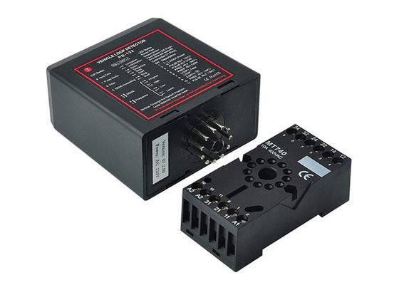 Detector de circuito do veículo com faixa de frequência de 20 kHz a 170 kHz Tempo de reação de 100 ms e relés de saída de 240 V/5 A para portões automáticos e controlo de acesso de estacionamento RFID