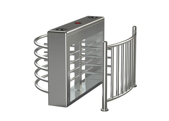 Catraca de altura na cintura em aço inoxidável 304 com controle de acesso por impressão digital e taxa de fluxo de 30 pessoas/minuto