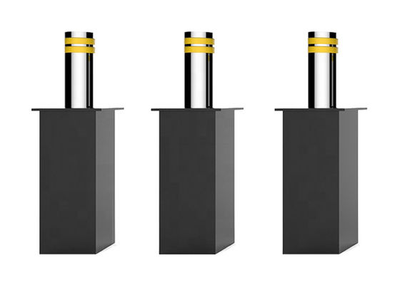 Barreira de segurança hidráulica retrátil automática controlada por PLC SS304 IP68 com luz LED