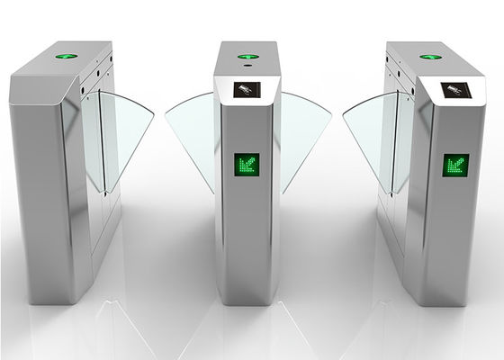 Barreira de acesso com abas de altura da cintura, motor DC 24V, SS304, com função de autoverificação de falhas