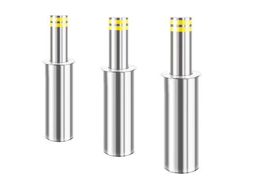 SUS304 Stainless Steel Hydraulic Rising Bollard com 600mm Rising Height e Brushed Finishing