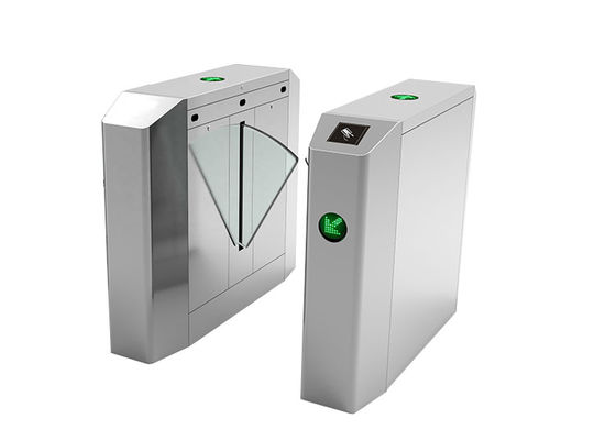 Catraca retrátil bidirecional de barreira com abas em aço inoxidável SS304, com classificação IP44 para controle de acesso seguro