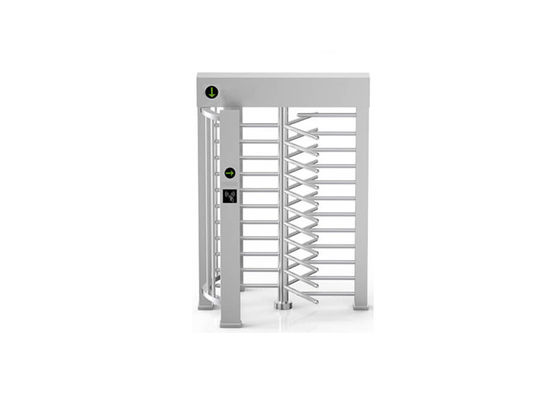 Catraca de altura total em aço inoxidável com taxa de passagem de 30 pessoas por minuto e canal de 600 mm de largura
